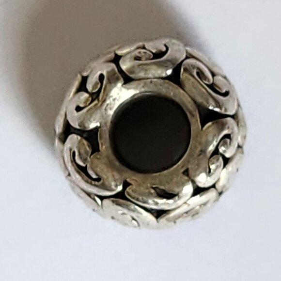 Authentic PANDORA Paisley Silver Spacer European Charm Bead - Picture 2 of 6